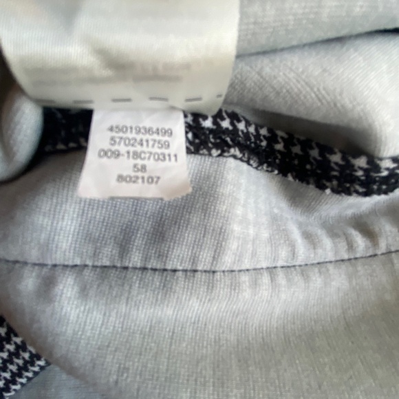 CHICO'S 3/4 sleeve herringbone pattern hi/low hem top size M - Picture 7 of 10